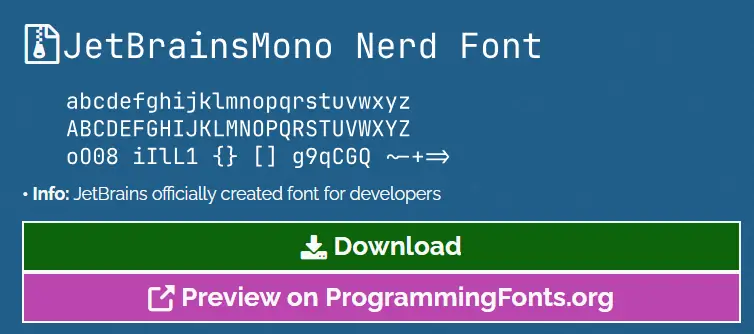 JetBrains Mono Nerd Font