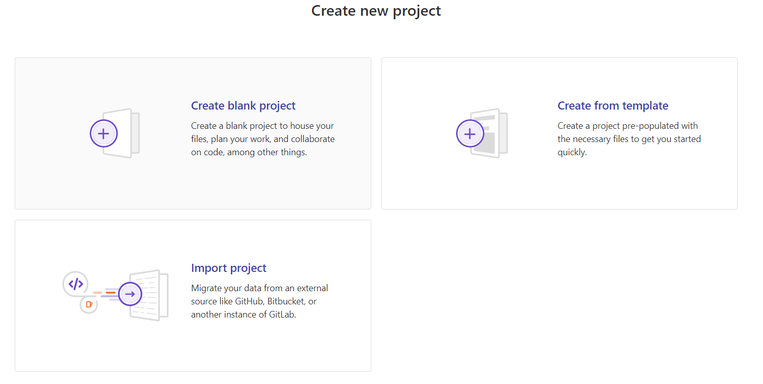 create blank project