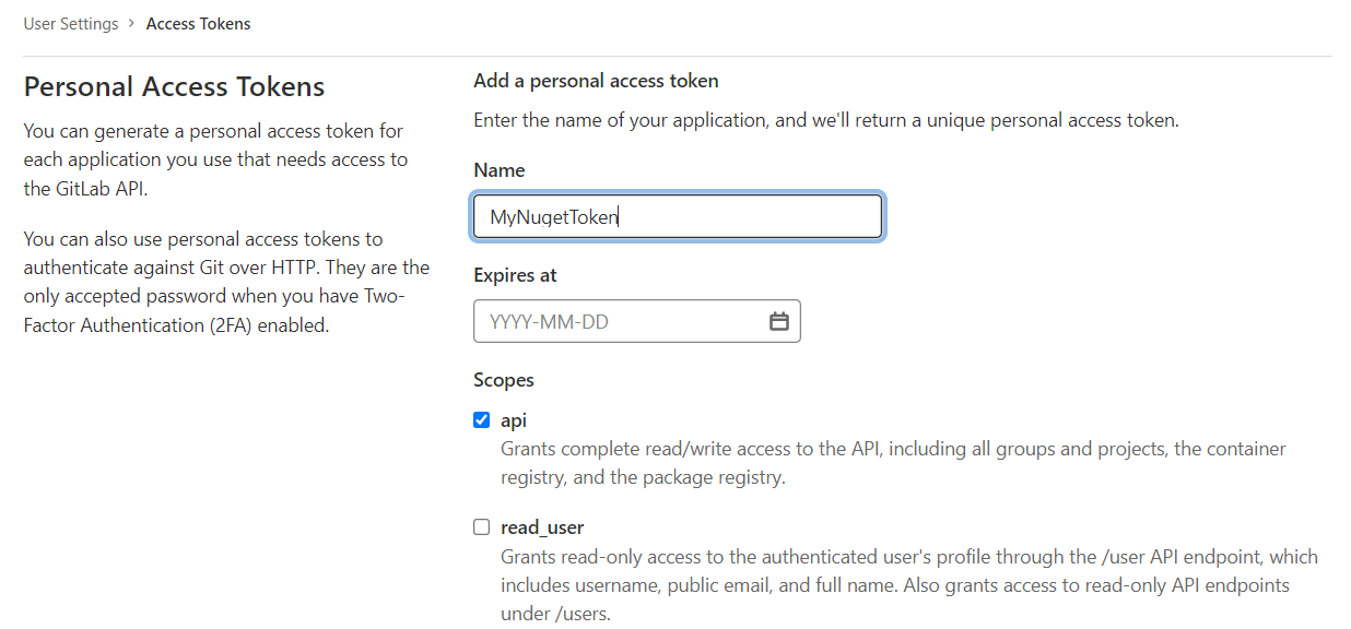 Personal Access Token